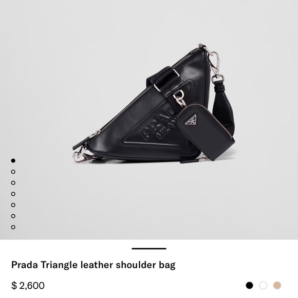 Prada Triangle Crossbody Leather Shoulder Bag - Picture 6 of 11